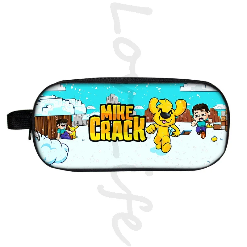 Cartoon Compadretes Mikecrack Pencil Case Cosmetic Cases Kids Pencil Box Large Capacity Pen Bag boys girls Zipper Stationery Bag