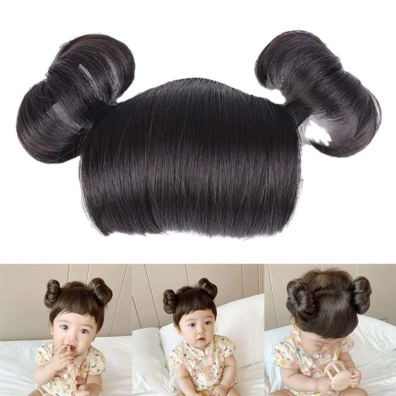 

Wig Children's Hair Bands Small Grips Head Cover High Temperature Wire Short Curly Hair Headdress Wig Bangs