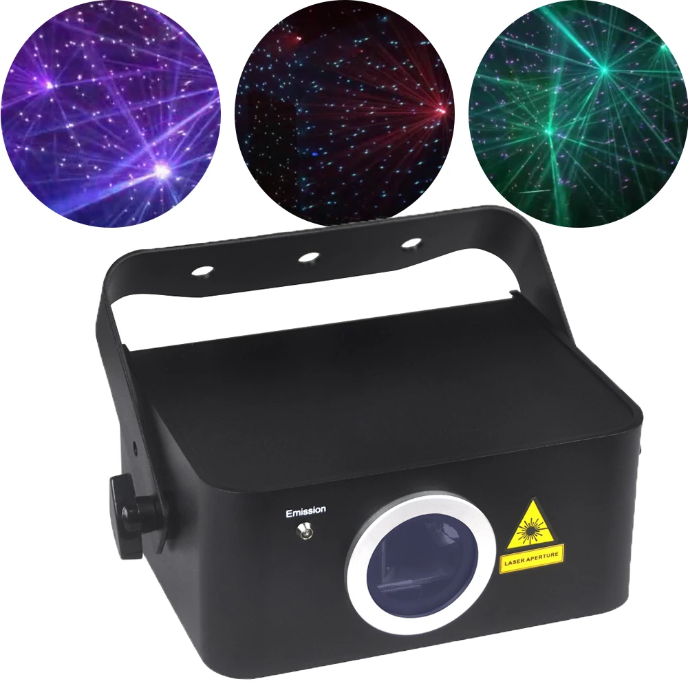 

160MW DJ Laser Projector RGB Starry Sky Star Disco Effect Light Christmas Home Garden Fixture for Party Birthday Event Decor