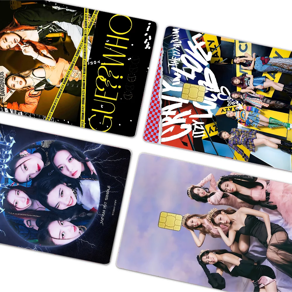 

Itzy Korean Girl Group Anime Young Creidt Card Debit Card Sticker Film Case Front Tape For Small Big Chip No Chip