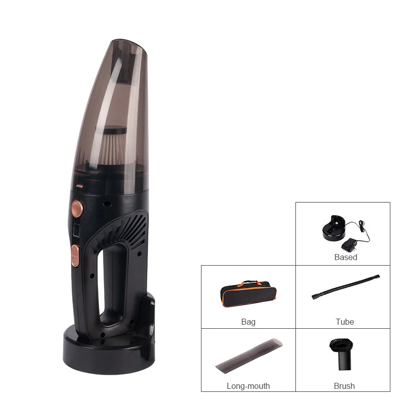 Portable 5500Pa Wet/Dry Electric Vacuum Cleaner Small Rechargeable Handheld with Wireless Feature Folding Vacuum Cleaner Base