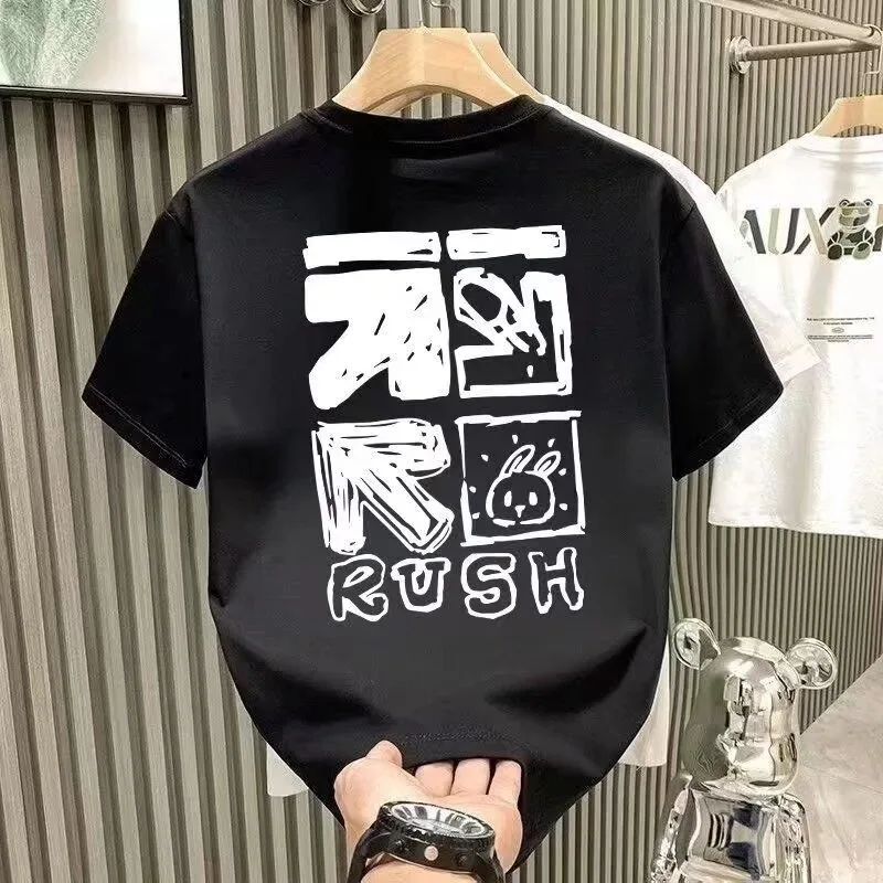 

Свободная повседневная футболка ort Sve, мужская футболка больших размеров 300, гонконгская летняя дизайнерская футболка Sensation Small ence Top Trend...