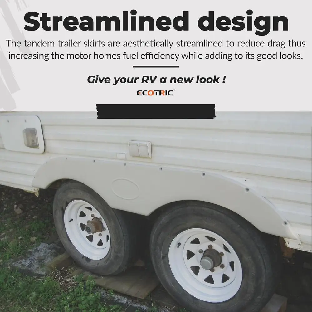 RV Fender Skirt Replacement Tandem Trailer for RVs Campers and | Trailers - White