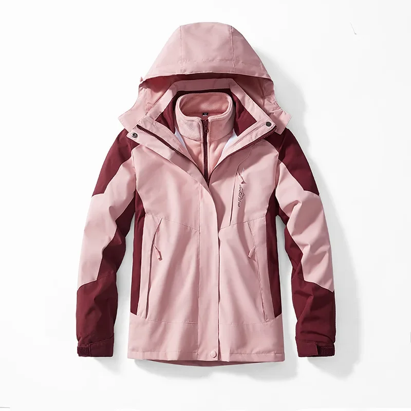 

Parkas Autumn Winter New Men's Hooded Parkas Two-pieces Sets 3 in 1 Solid Warm Couple Jacket Outdoor Casual Outwear Warm Coats