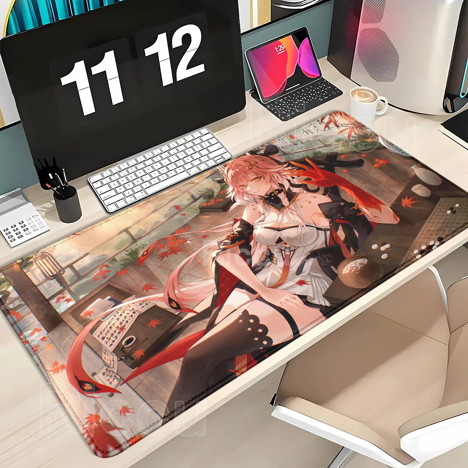 Wuthering Waves Changli Rubber Mouse Pad Game Laptop Large Kawaii Anime girl Mousepad office Accessorie overlock XXL desk mat