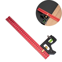 Combination Square,Metric Aluminum Alloy Square Ruler With Positioning Block, Accurate Woodworking Measure Square Tool