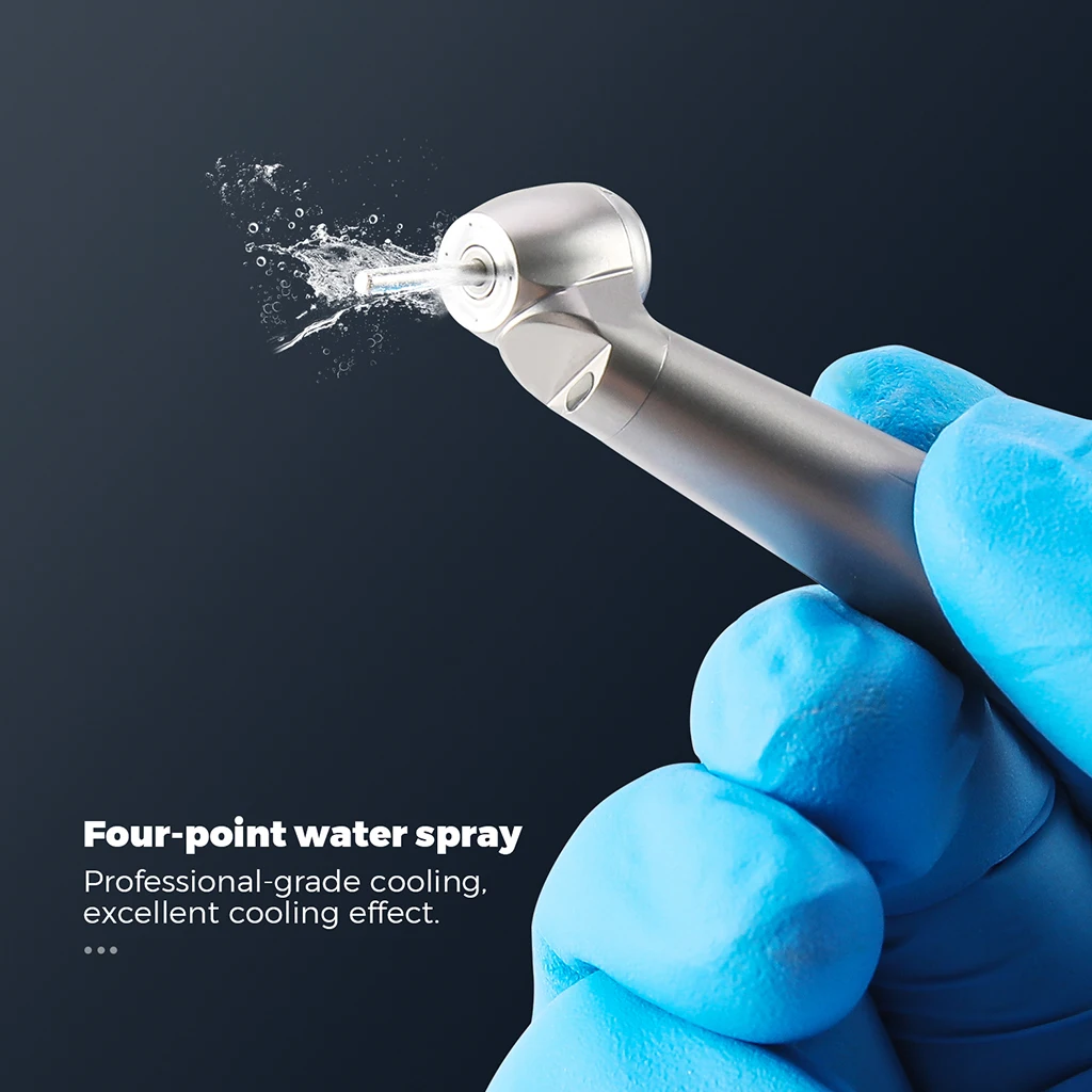 AZDENT Dental 45 ° Hochgeschwindigkeits-Handstück mit LED-Faseroptik aus Titan, passend für KAVO und NSK, mit Keramiklager und Druckknopf, Zahnmedizinisches Instrument – Detail 14
