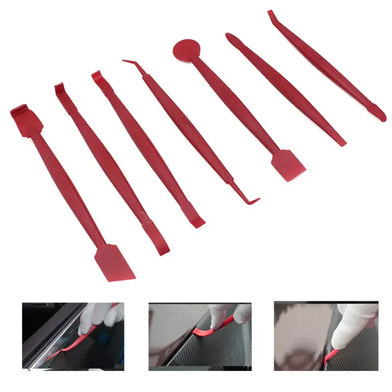 

Car Film Wrap Tool Kit Car Wrap Vinyl Scrapers 3D Carbon Fiber Decal Film Micro Squeegee Felt Kit Wrap Vinyl Tool Red Universal