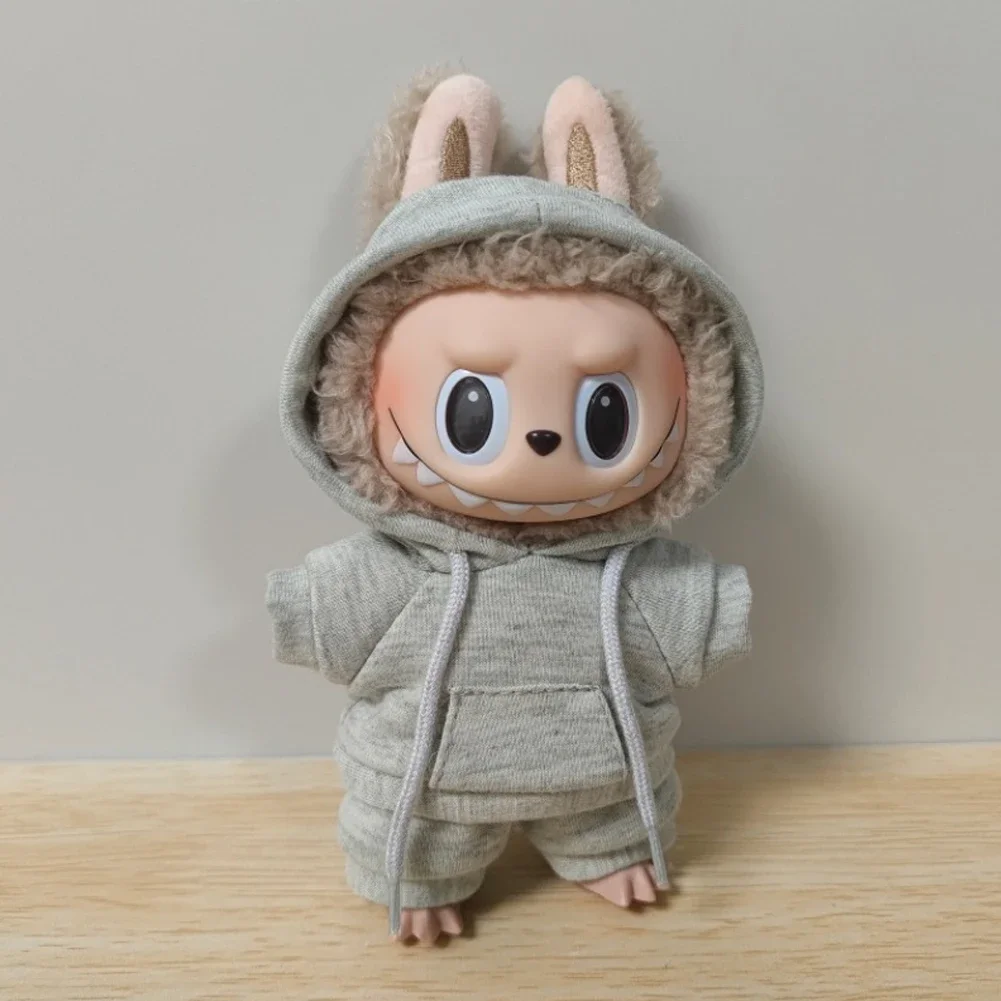 Ropa para muñecas Labubu V1 V2 Idol de 17cm, Sudadera con capucha bonita, Mini muñeca, traje de fita para sentarse, ropa de Corea Kpop Exo, regalos DIY