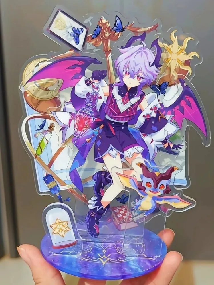 Genshin Impact Little Demon Durin Three Insertion Acrylic Figure Stand Model Plate Desk DIY Decor Sign Ornament For Fans Gift