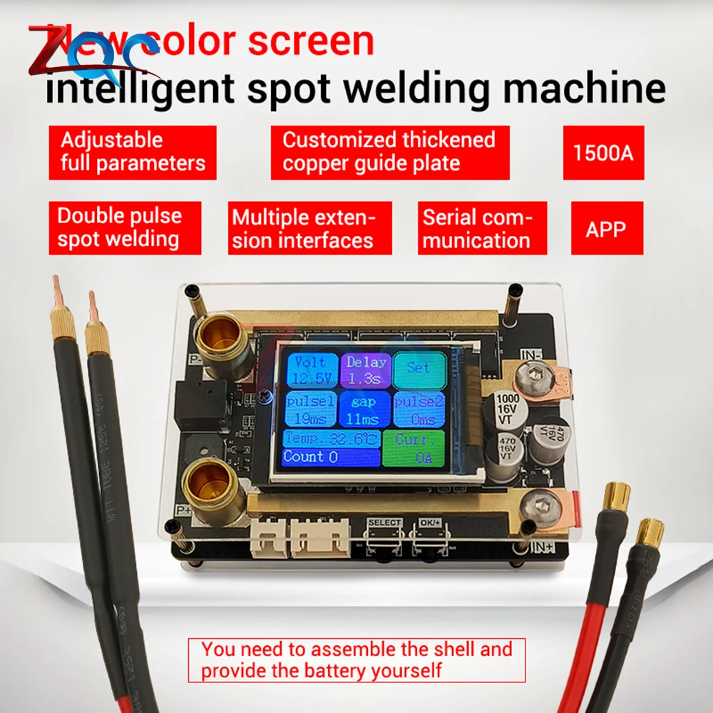 Mini Spot Welder Control Board Portable Spot Welding Machine Digital Display Adjustable Spot Welder With Transmission Module