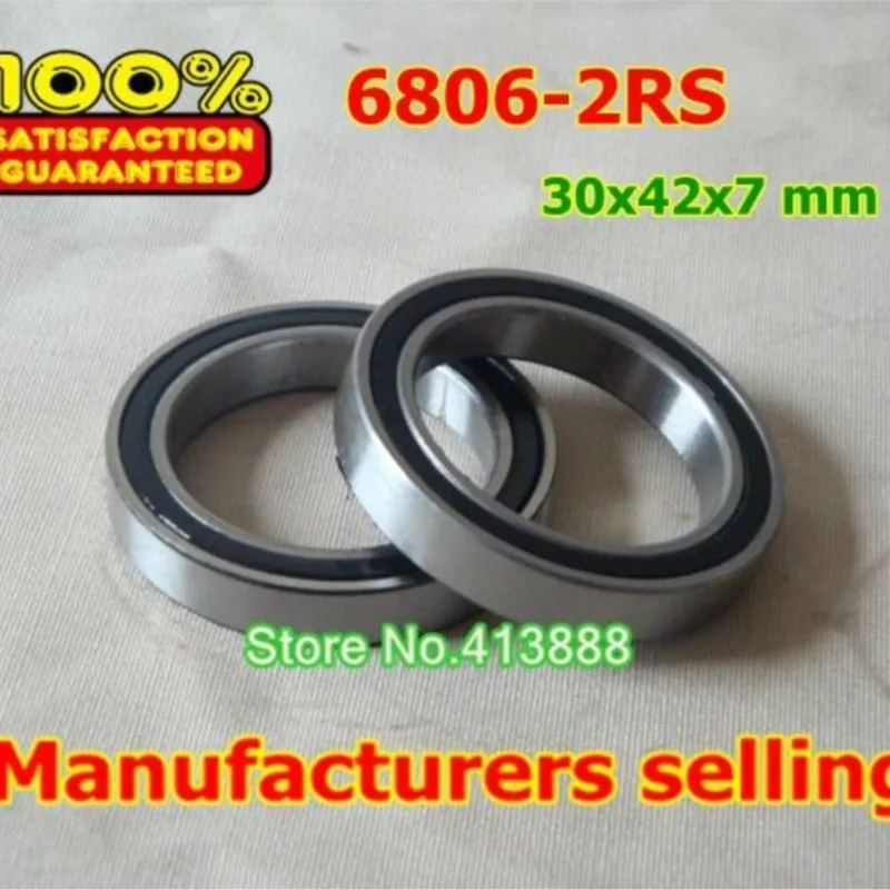 

NBZH sale price (1pcs) The Rubber sealing cover Thin wall deep groove ball bearings 6806-2RS 30*42*7 mm ABEC-1 Z1