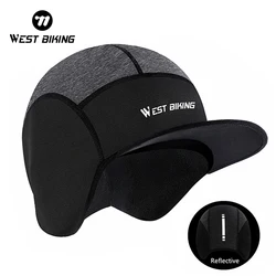 Winter Cycling Caps Reflective Ear Protection Men's Bicycle Snowboard Ski Warmer Caps Riding Running Windproof MTB Bike Hats 53G