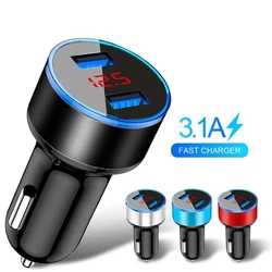 3.1A Dual USB Car Charger LED Display For Touareg Variant Touran Beetle T-Cross T-Roc Amarok Tarok MOIA CARAVELLE MULTIVAN