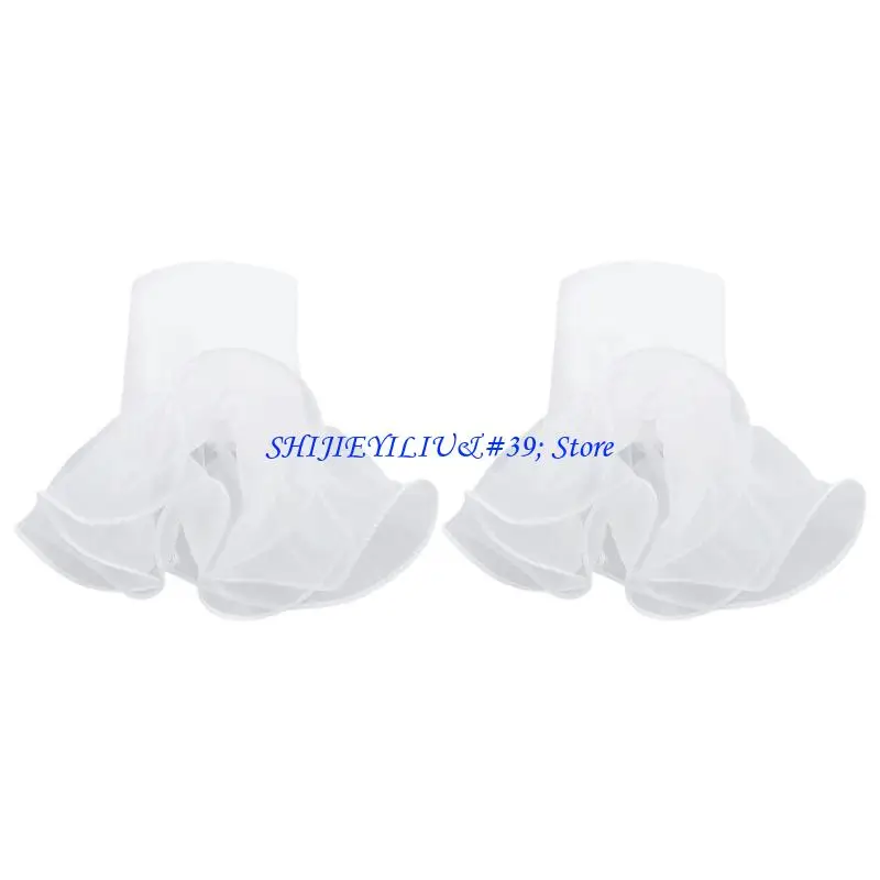 E21F Unique Floral Pattern Sheer Sleeves Decorative Faux Sleeves For Fashion Styling