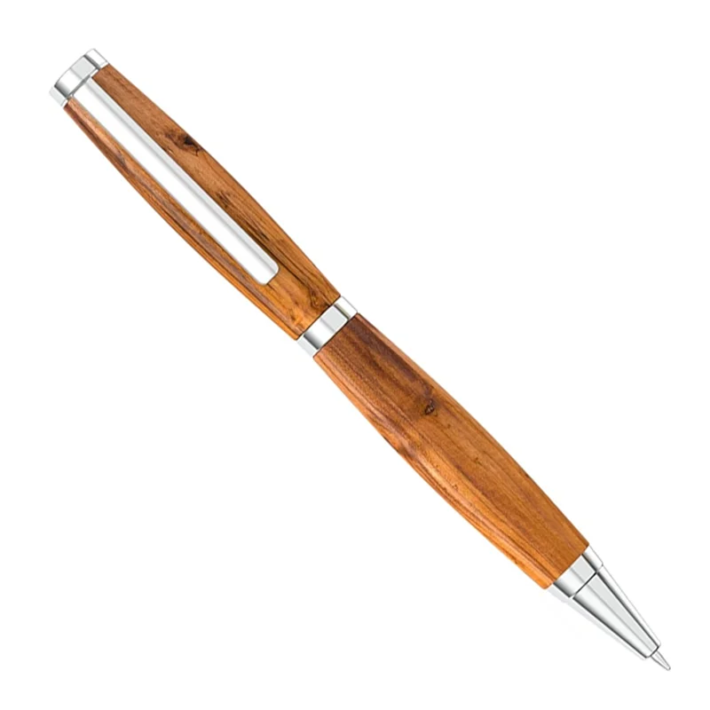 BAAR-Kit de bolígrafo para torneado de madera delgado, juego plateado, suministros para manualidades DIY para torno, regalos hechos a mano y herramientas de escritura personalizadas