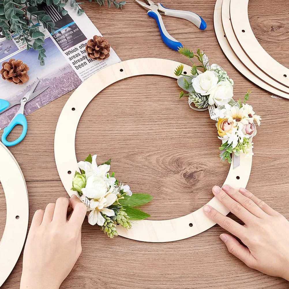 

2pcs Wooden Frames 12Inch Round Wreath Form Tool For Diy Floral Arrangement Xmas Wreath Base Craft Supplies Home Decor