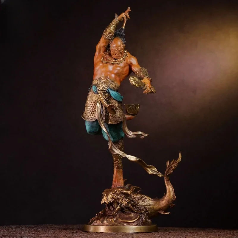 

Tiangong bronze carving Kuixing kick fighting entry original creative Chinese living room nostalgic desktop blessing ornament