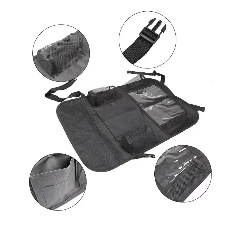 Car Seat Storage Organizer Multifunctional Oxford Fabric Car Back Multi Pocket Storage Bag with Touch Screen Tablet Holder - Image 6