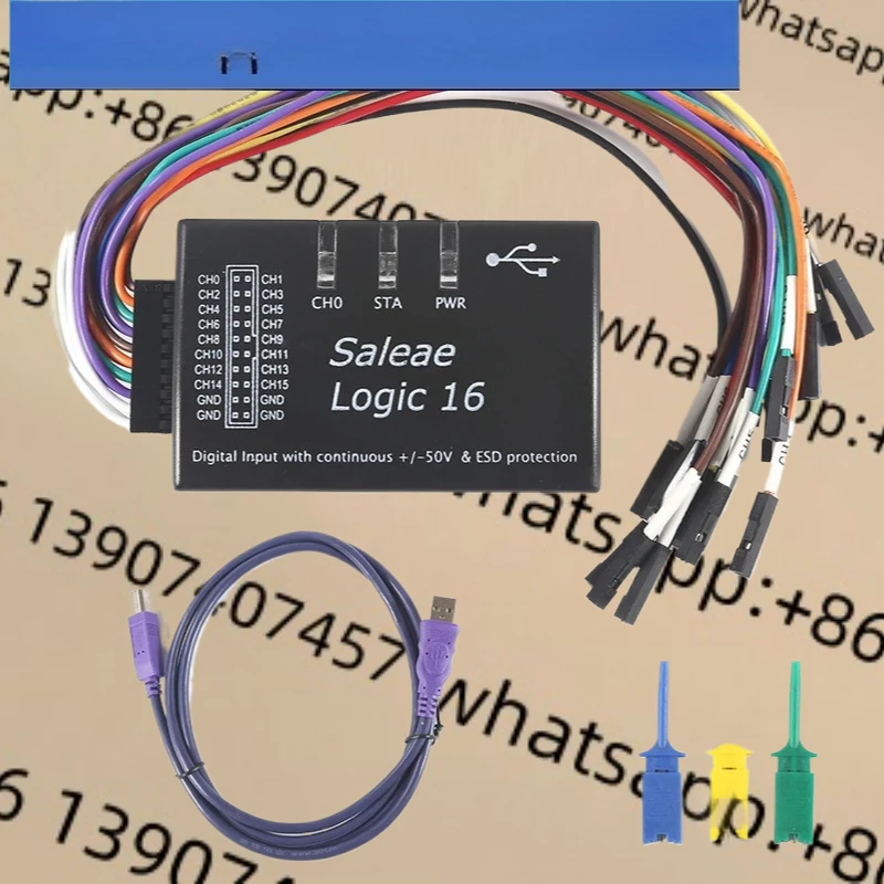 Логический USB-анализатор Saleae, совместимый с мультисистемой, официальная версия, частота дискретизации 100M16 каналов