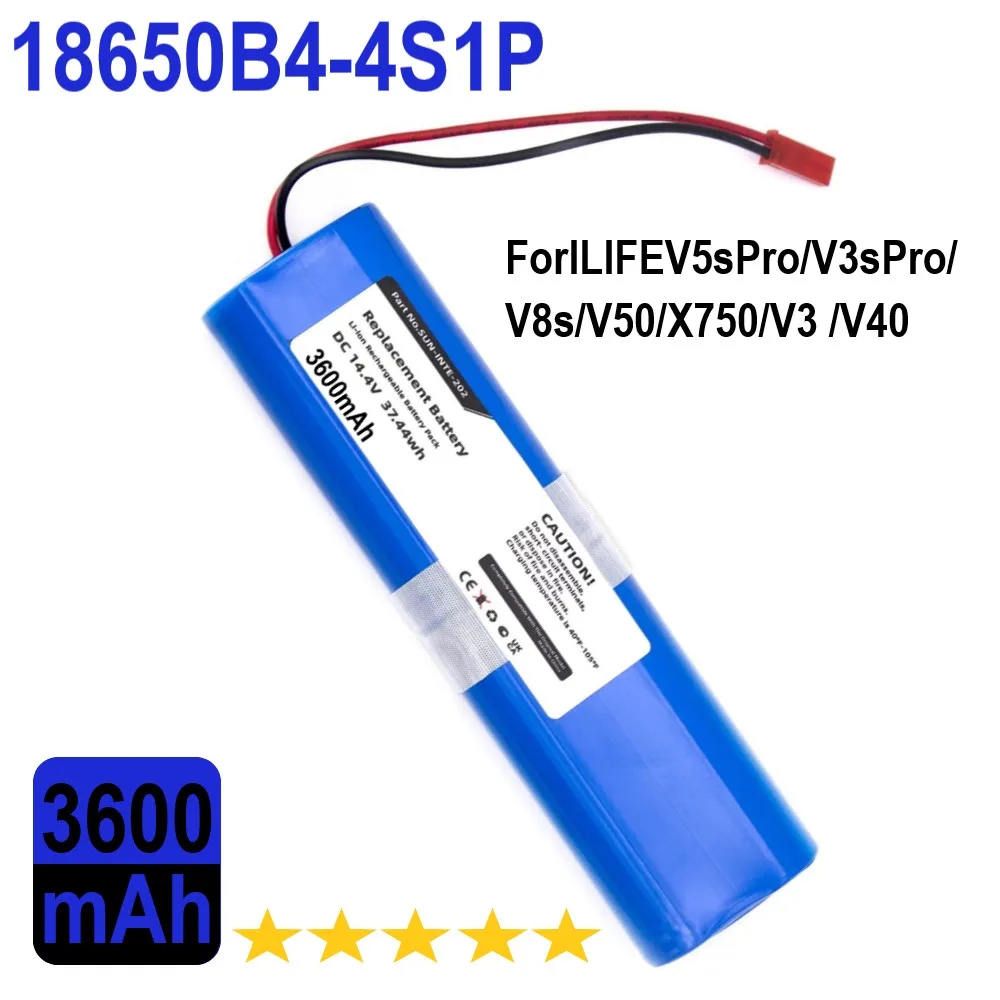 

Новый 14,8 V 2600mah 3600Mah 18650 литиевый аккумулятор для ILIFE V3s Pro, V50, V5s Pro, V8s, X750 Аккумулятор для робота-пылесоса аккумулятор