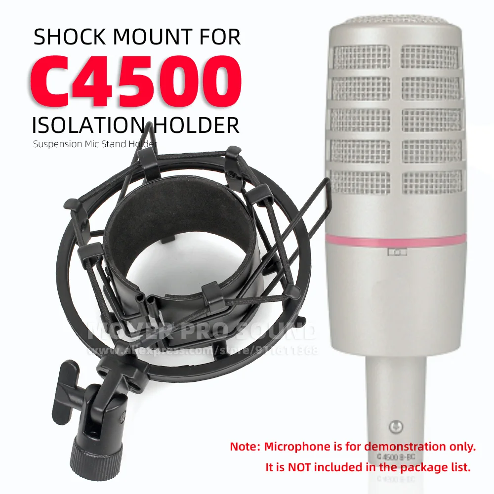 

SnapVox, совместимый с AKG C4500 B BC C4500B-BC C 4500, изоляционный микрофон, противоударный держатель, противоударное крепление для микрофона, зажим для подставки-паука