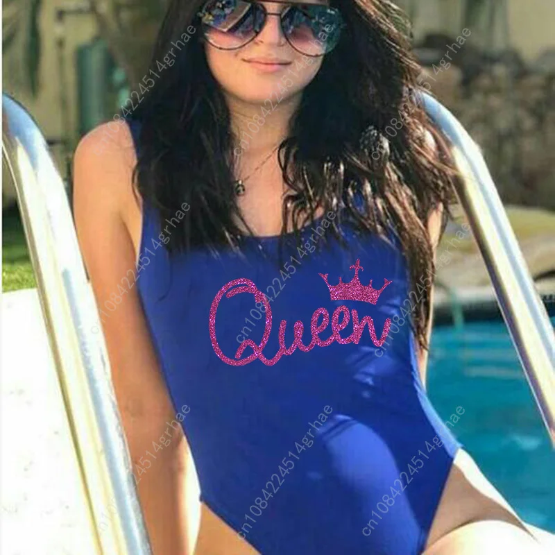 ملابس سباحة للحفلات الملكة والقتل بريق وردي ساخن نمط الطباعة قطعة واحدة ملابس سباحة نسائية ملابس سباحة ملابس سباحة