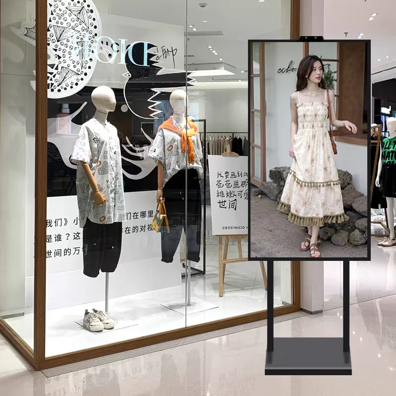 32-Inch double-sided vertical display digital poster shopping mall floor Welcome to consumer display