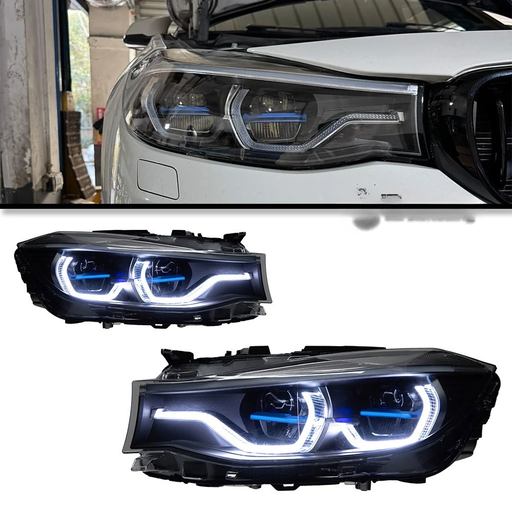 Dedicated to 13-19 BMW 3 Series 3GT headlight assembly F34 modified spoon water turn signal LED lens