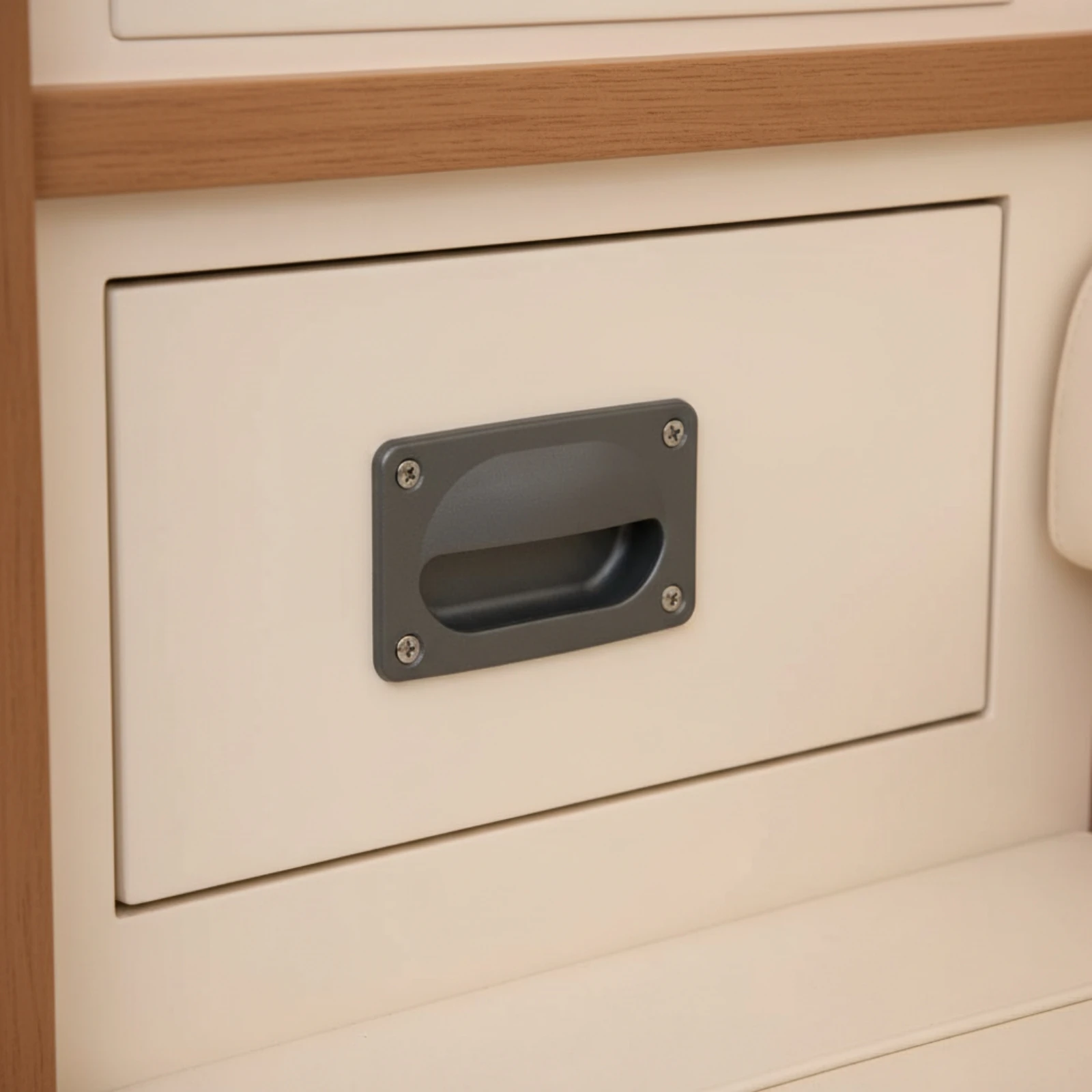 Recessed Pull Handle Compact Marine Hatch Handle Boat Hatch Pull Easy to Install Hardware Flat for Yacht Builders, Deck Lids view 5