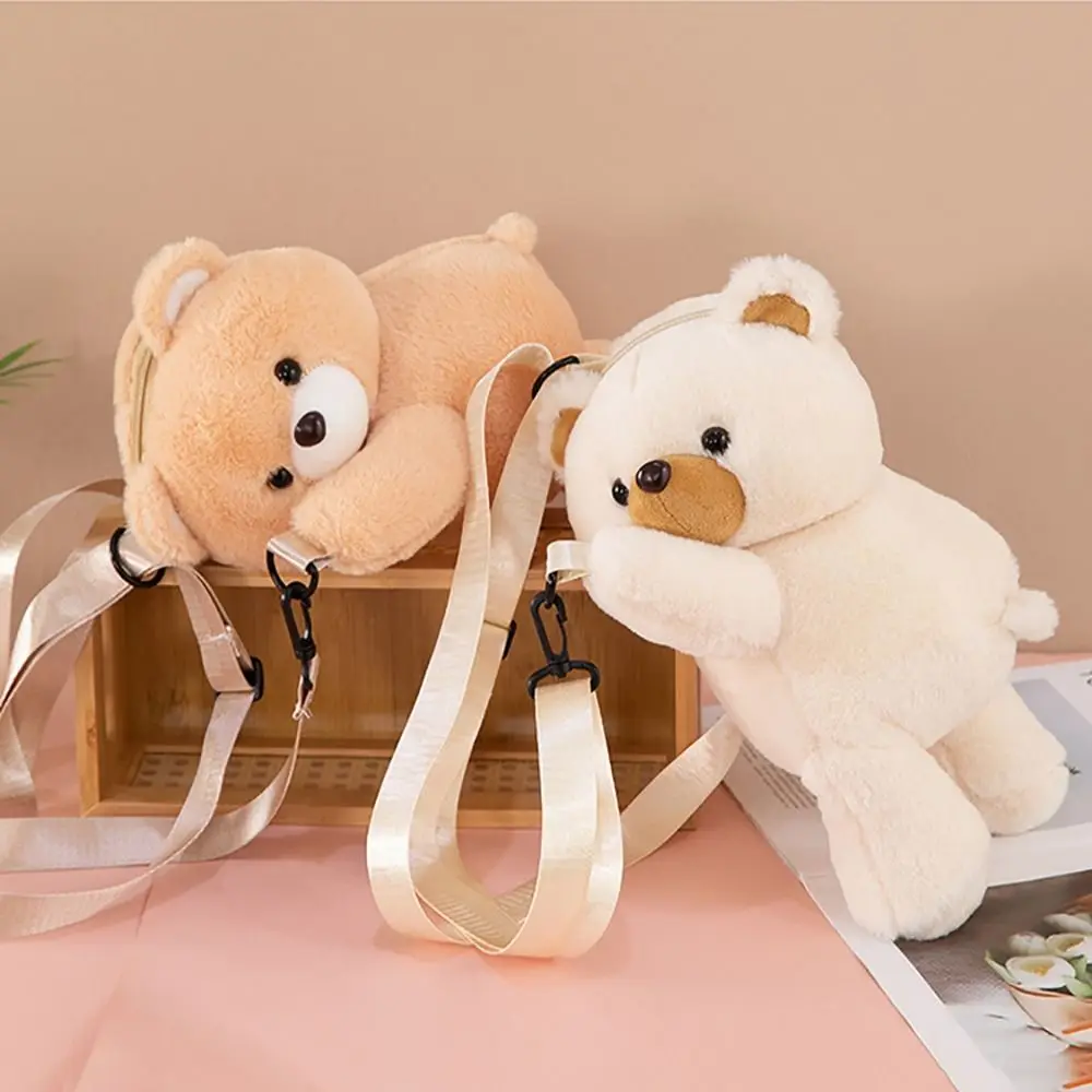 Sac à bandoulière ours en peluche créatif en coton PP, sac à dos de grande capacité, sac à bandoulière, cadeau pour dame