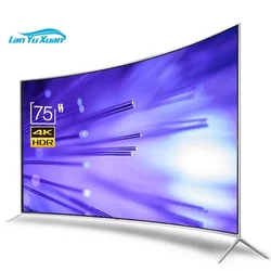 New Television 55 Inch Curved Smart Led TV 4K UHD LED Television Wifi Usb Video Fashion Design 55 inch smart tv 4k ultra hd