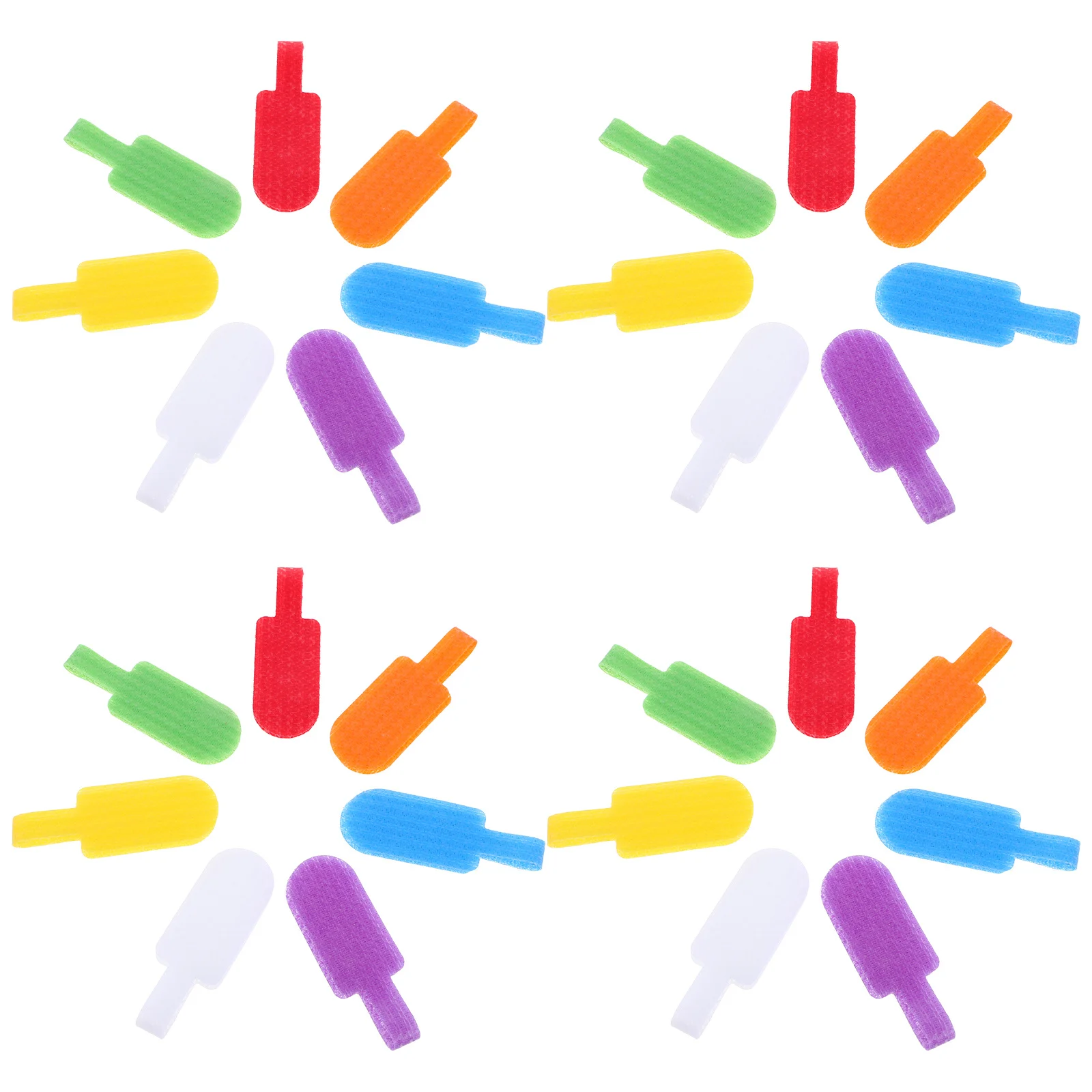 

40Pcs Cable Tags Multi-Color Writable Hook Loop Fasteners Wire Label Markers for Cable Management Cord Tag Labels