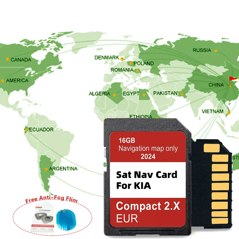 Updated 2024 Version Europe Turkey Maps Sat Nav 16GB SD Card for KIA Compact 2.X Venga/Ceed/Sportage/Rio/Picanto/Optima/Sorento