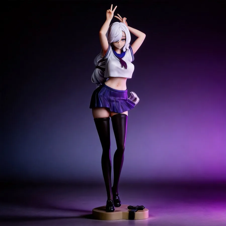 

School Uniform Shenhe Figure Model Anime Beautiful Girl Desktop Ornament Gift
