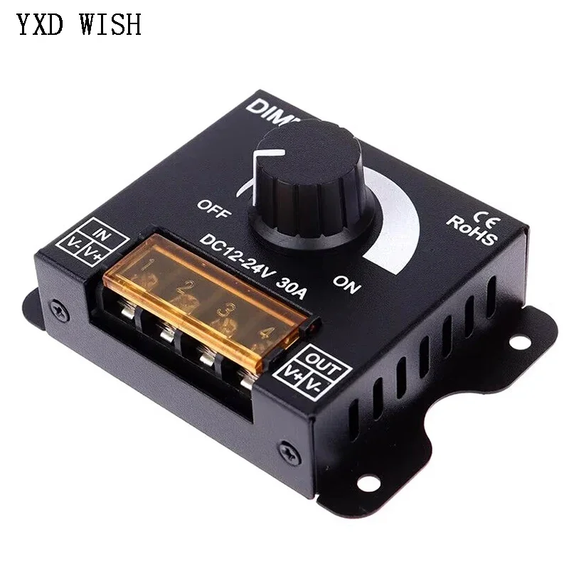DC 12V-24V LED Switch 30A 360W Voltage Regulator Adjustable Controller For Strip Light Lamp Dimming Dimmers