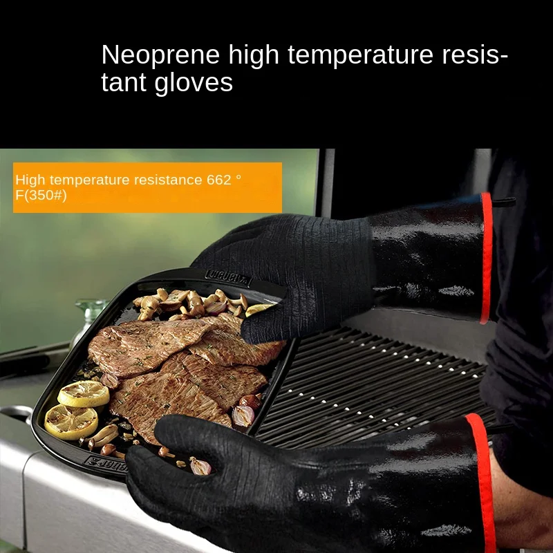 Neoprene Gloves High Temperature 350 Degrees Heat Insulation Flame Retardant Fire Protection Labor Protection