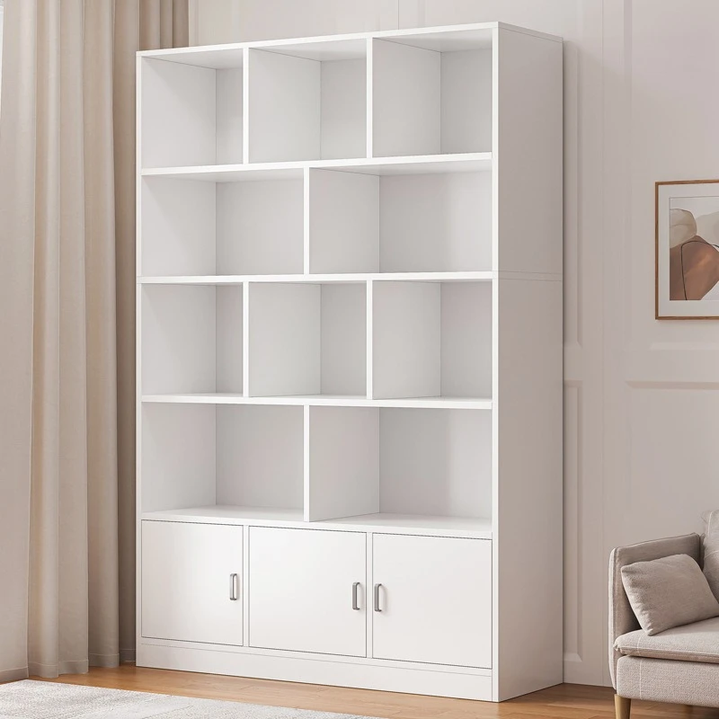 File cabinet Floor to ceiling simple storage shelf locker Bookcase integrated against the wall Home living room Display