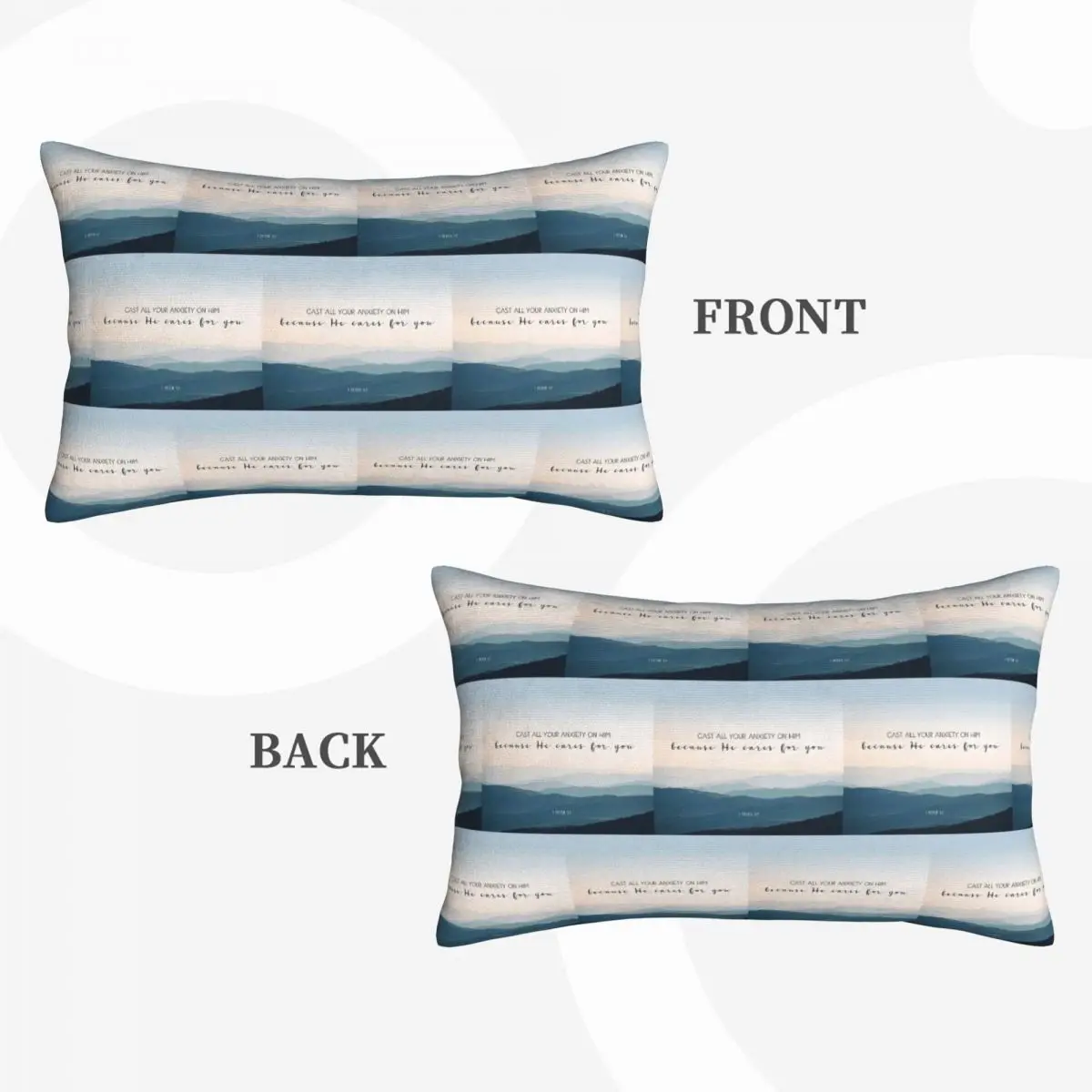 Christian Bible Verse Quote - Anxi Rectangle Pillowcase Cushion Cover Decor Bedroom Bed Home Comfort Throw Pillow