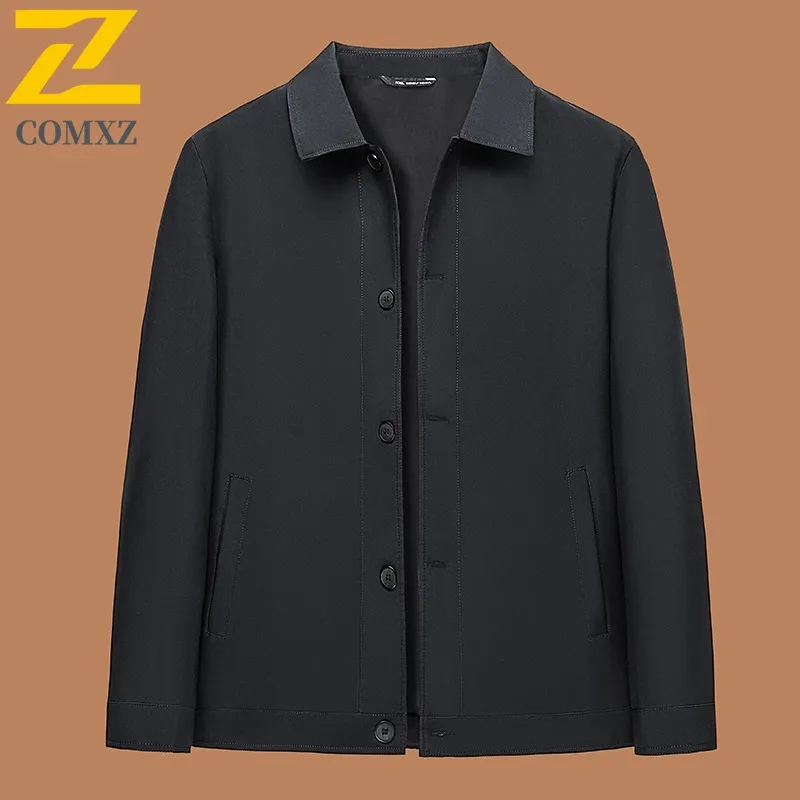 سترة COMXZ للرجال 2025 سترات فاخرة للعمل في الهواء الطلق مقاومة للرياح للدراجات النارية بياقة واقفة للسفر سترة واقية خفيفة الوزن للخريف #1