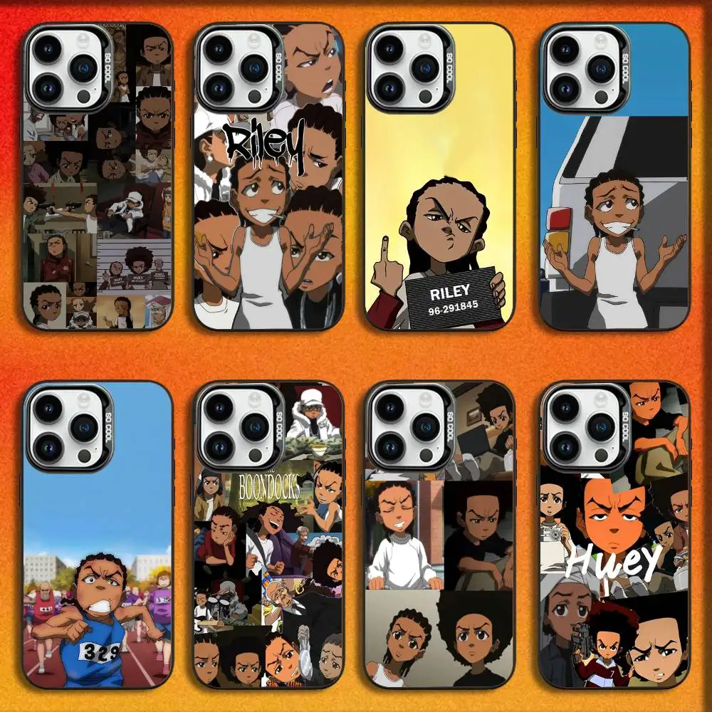 

Phone Case For iPhone 16,15,14,13,12,11,Mini,Pro,E,MAX Black Candy Matte Shockproof Cartoon The B-Boondocks Cool Boy Cover