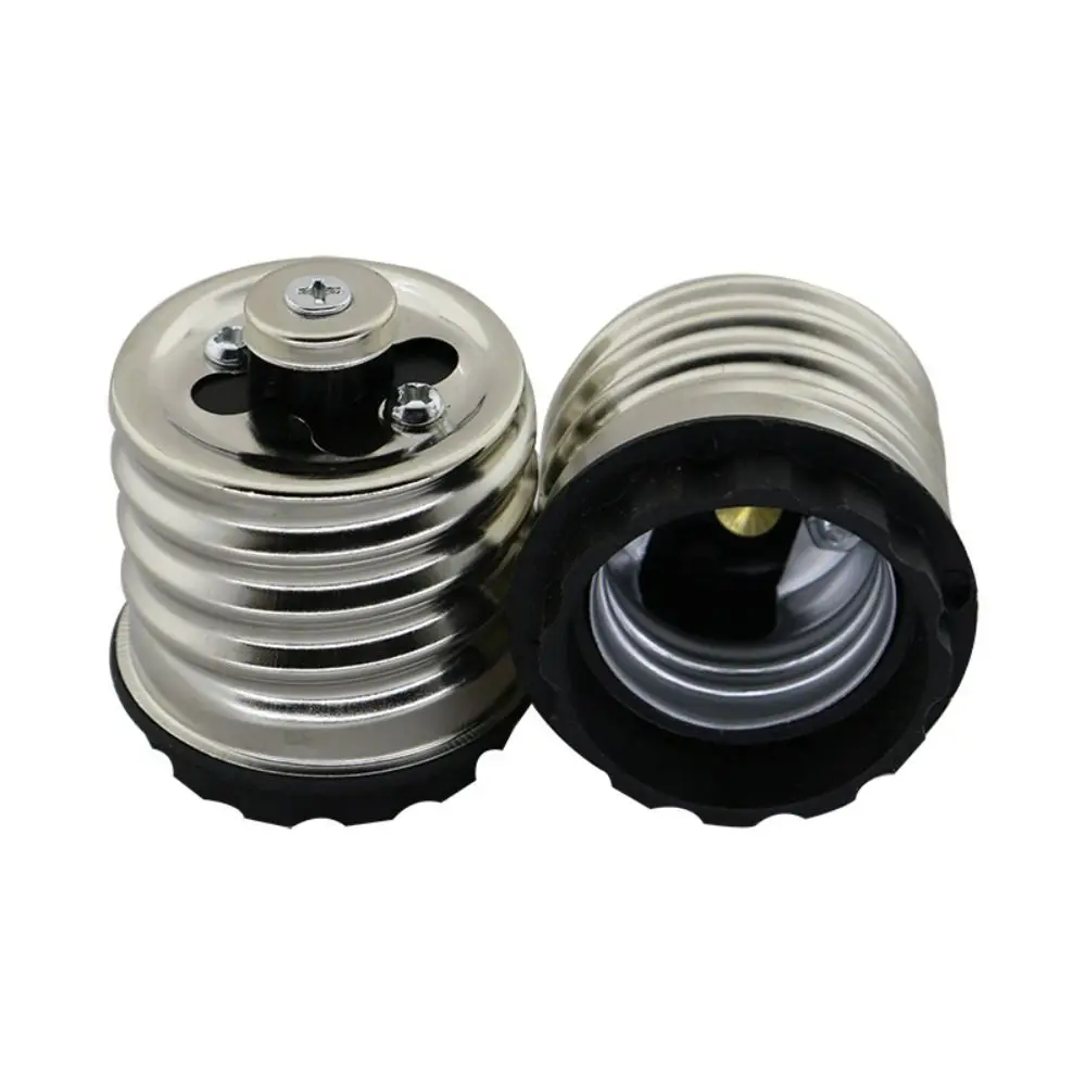 Converter Reducer Iron E40 To E27 Socket Black Heat-resistant Screw Light Holder Light Bulb Socket Adapter Home