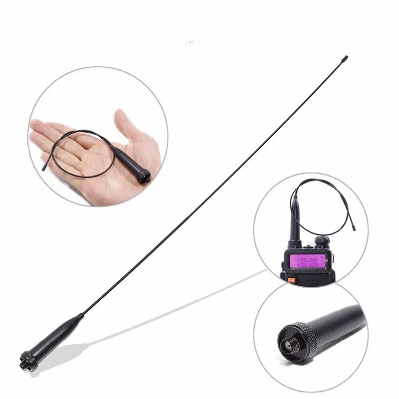 

144/430MHz Foldable Antenna Walkie Talkie Outdoor Extend SMA-Female VHF UHF Radio Dual Band For Baofeng UV-XR UV-9R UV-5R