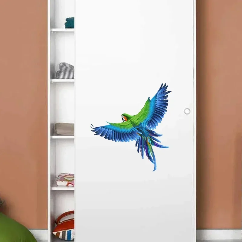 Hand drawn parrots, cars, walls, bathrooms, toilets, living rooms, wardrobes, refrigerators, home decor, exquisite stickers