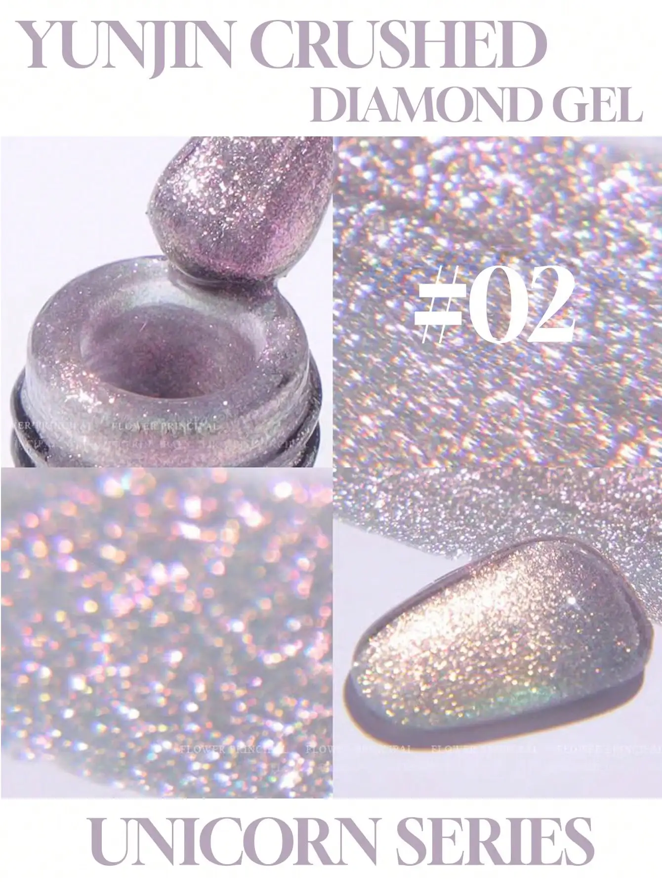1-4Pcs 15ml 4-Color Unicorn Glitter Gel Polish Set, Rainbow Sparkle, UV LED Nail Art Manicure DIY Salon