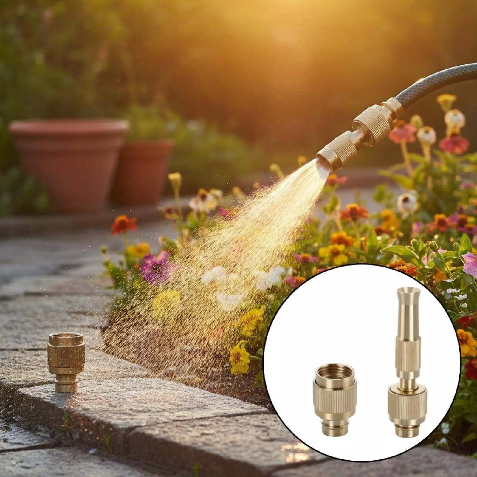 Brass Water Universal Connector Car Wash Spray Attachment Gardening Tool Sturdy Duty Cleaning Equipment Leak-Resistant