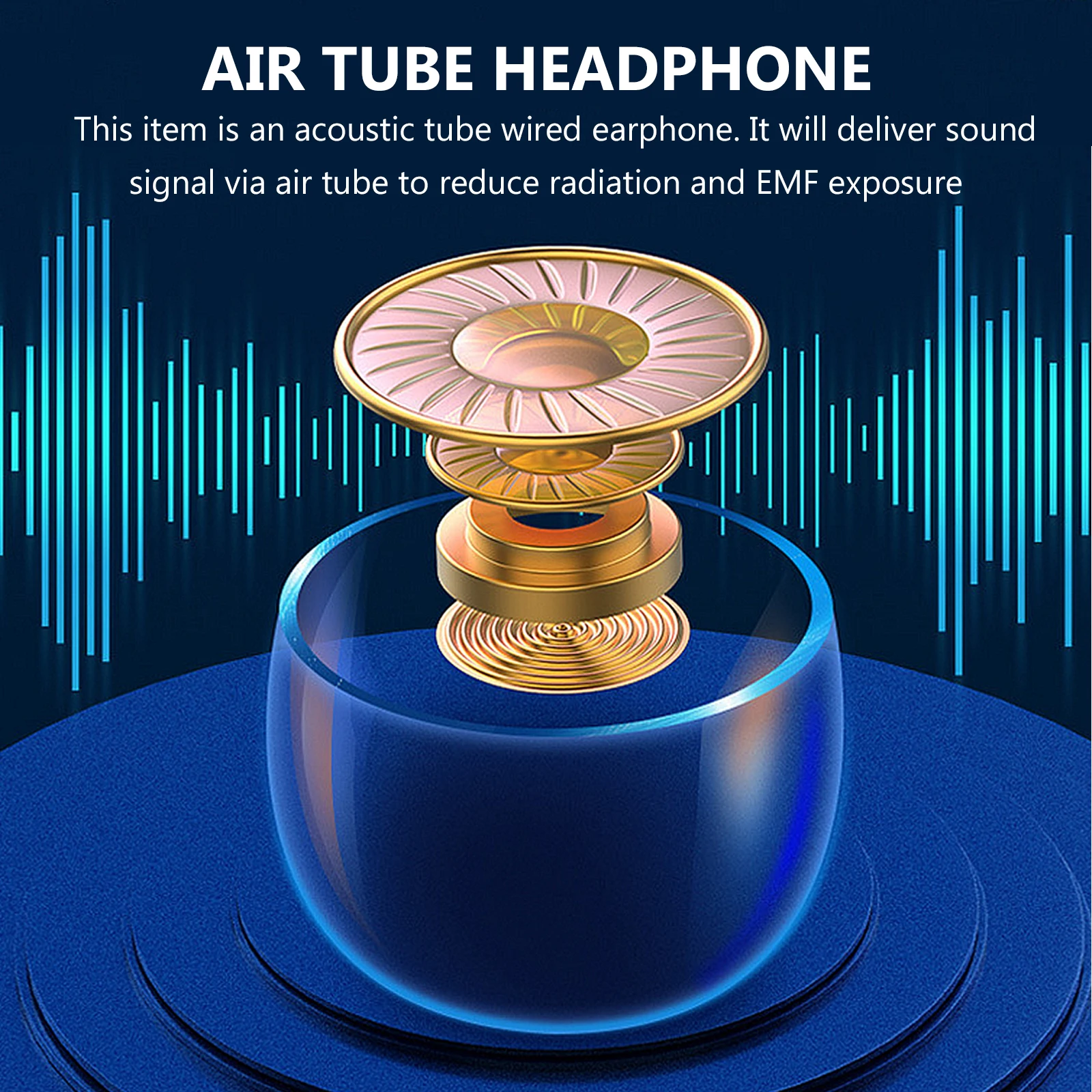 

1pc Wired Earpiece For Law Enforcement Firemen Sports Noise Isolating Acoustic Tube Headset Without Radiation Mono