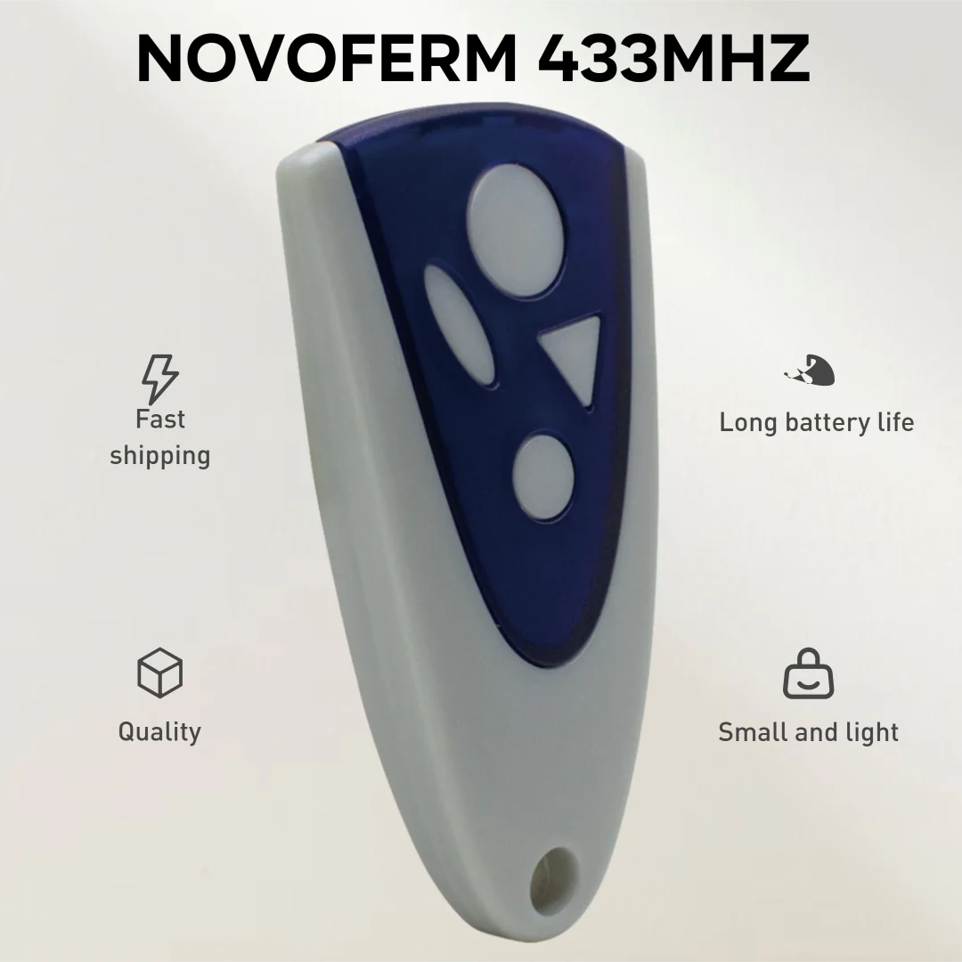 NOVOFERM NOVOTRON 502 MAX43-2 504 MAX43-4 MNHS433-02 522 524 MTR43-2 Telecomando per porta del garage 433 MHz Codice di scorrimento Apricancello
