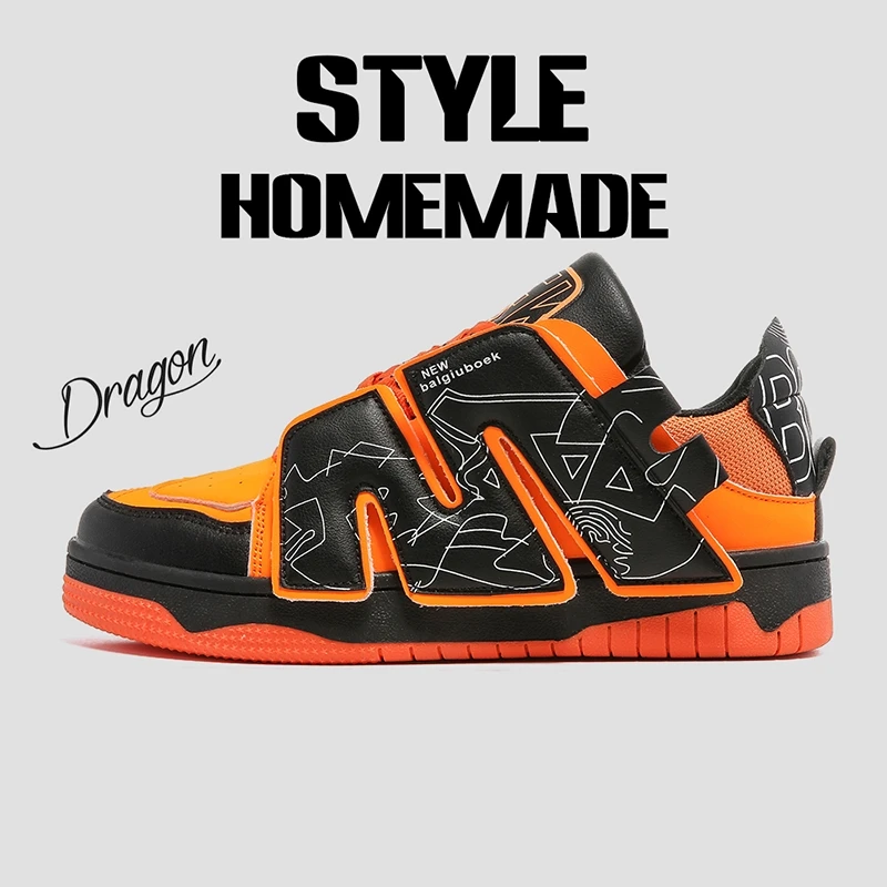 Trend Brand Skateborading Shoes Men Women Skate Sneakers Fashion Upper Trim Design Student Leisure Walking Shoes Male Footwear