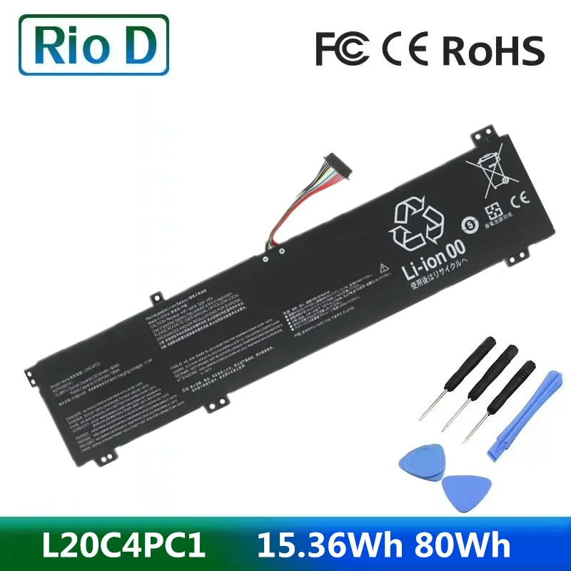 

Аккумулятор L20C4PC1 L20D4PC1 L20M4PC1 15,36 V 80Wh для Lenovo Legion 5 Pro-16ACH6 5-15ITH6H 5-15ACH6 7-16ITHg6 R9000P R7000P 2021